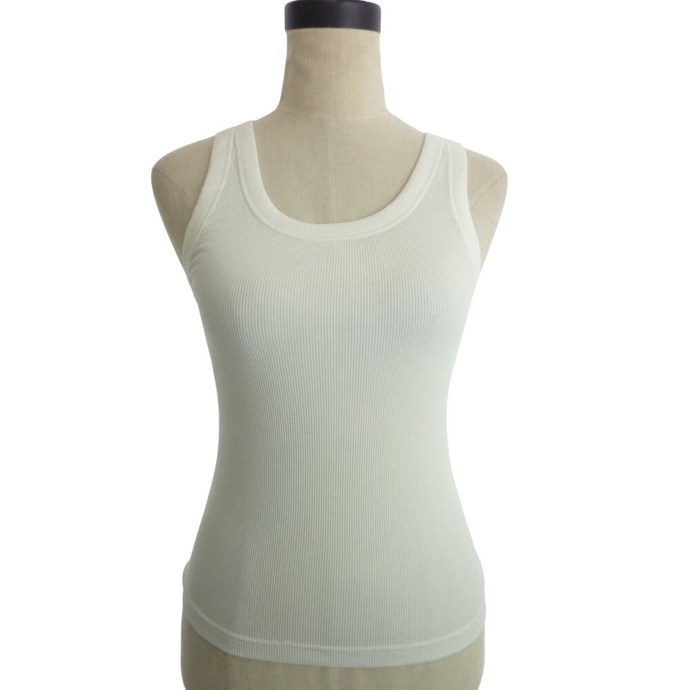 NWT Dissh Womens Lee Off White Knit Tank Top S Cream Beige